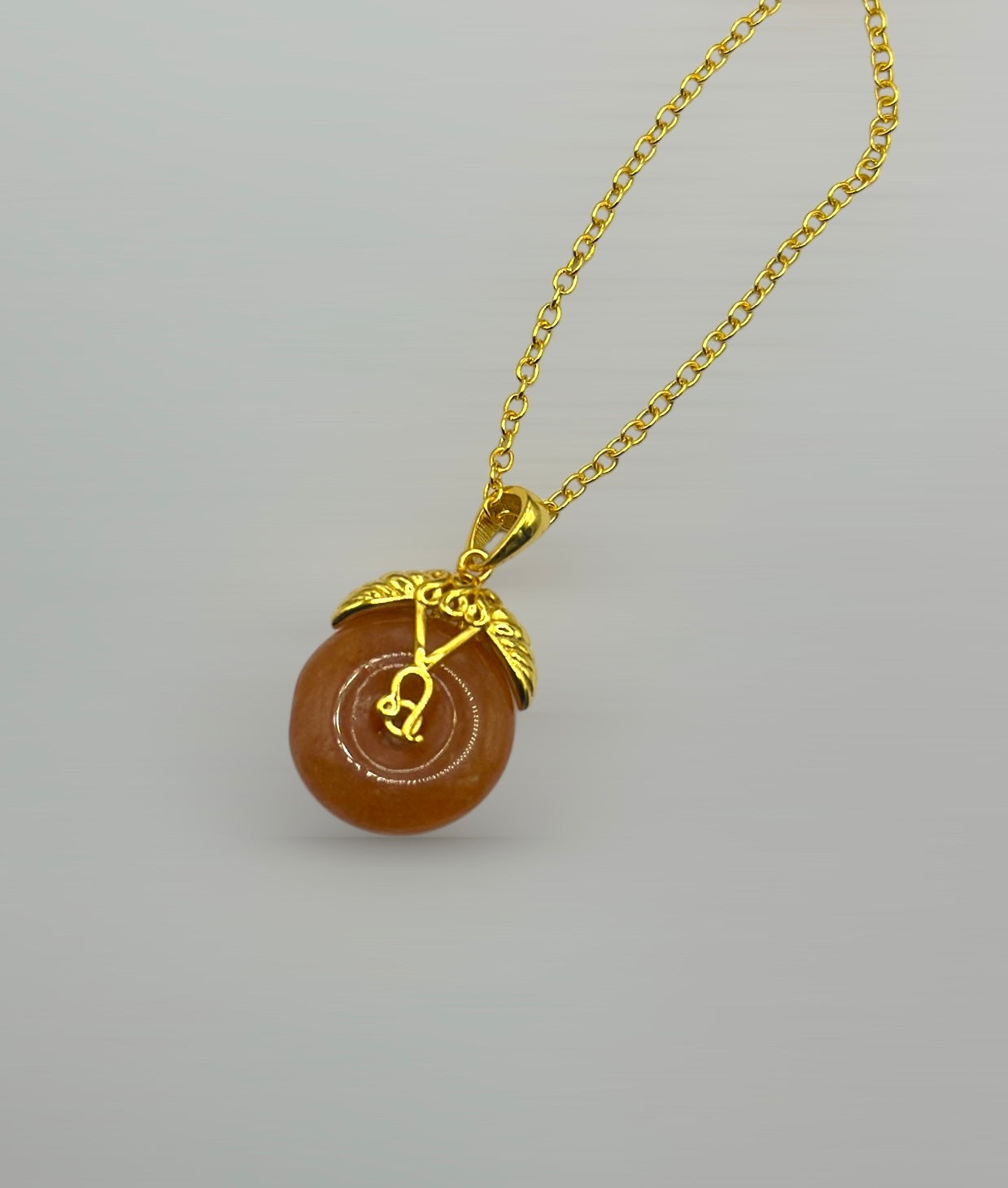 Leo Jade Necklace 24KGF