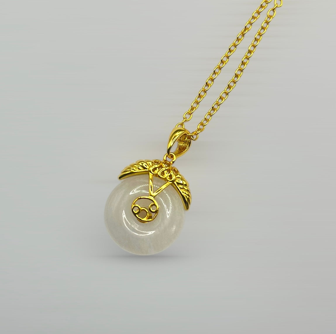 Cancer Jade Necklace 24KGF