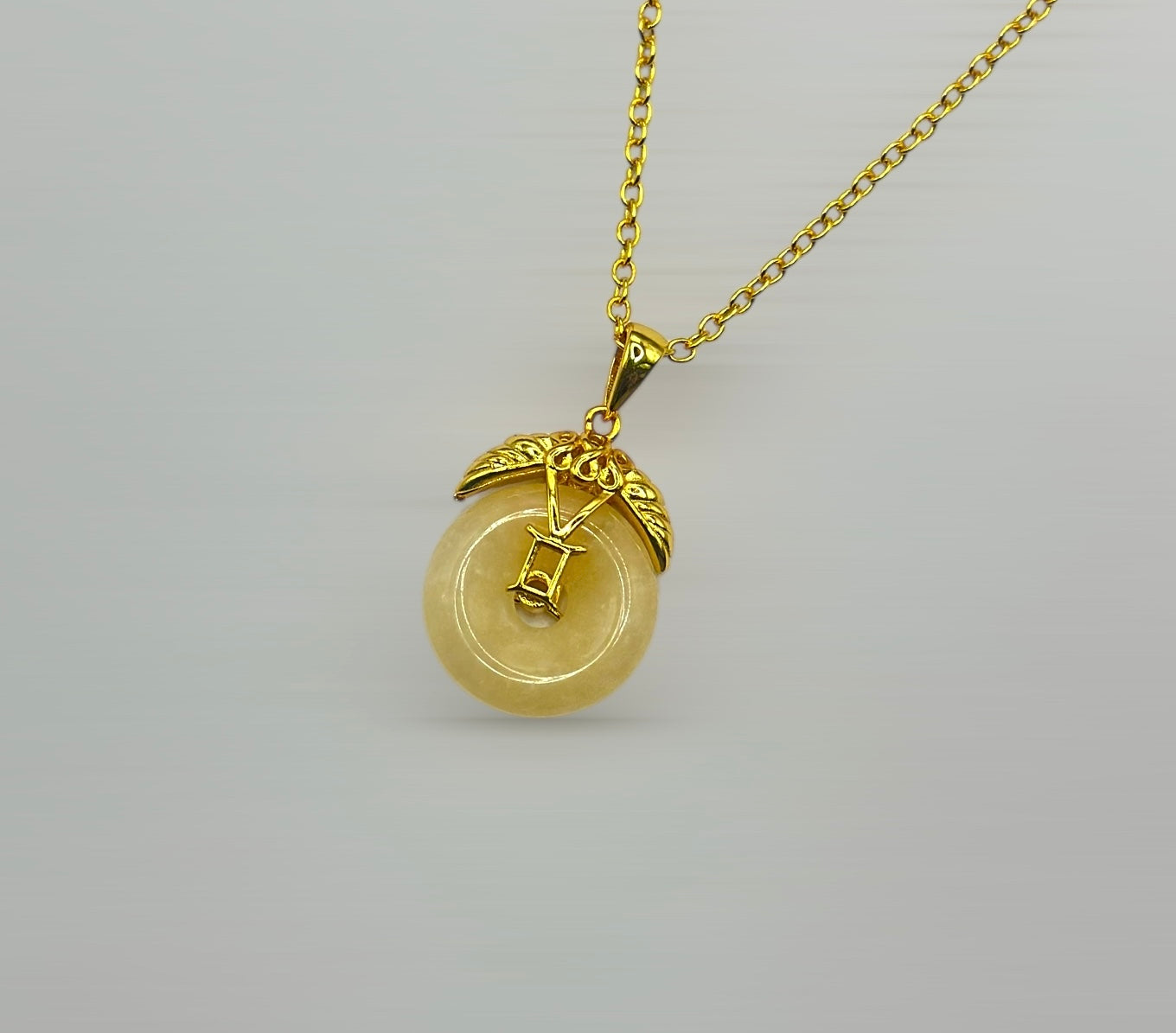 Gemini Jade Necklace 24KGF