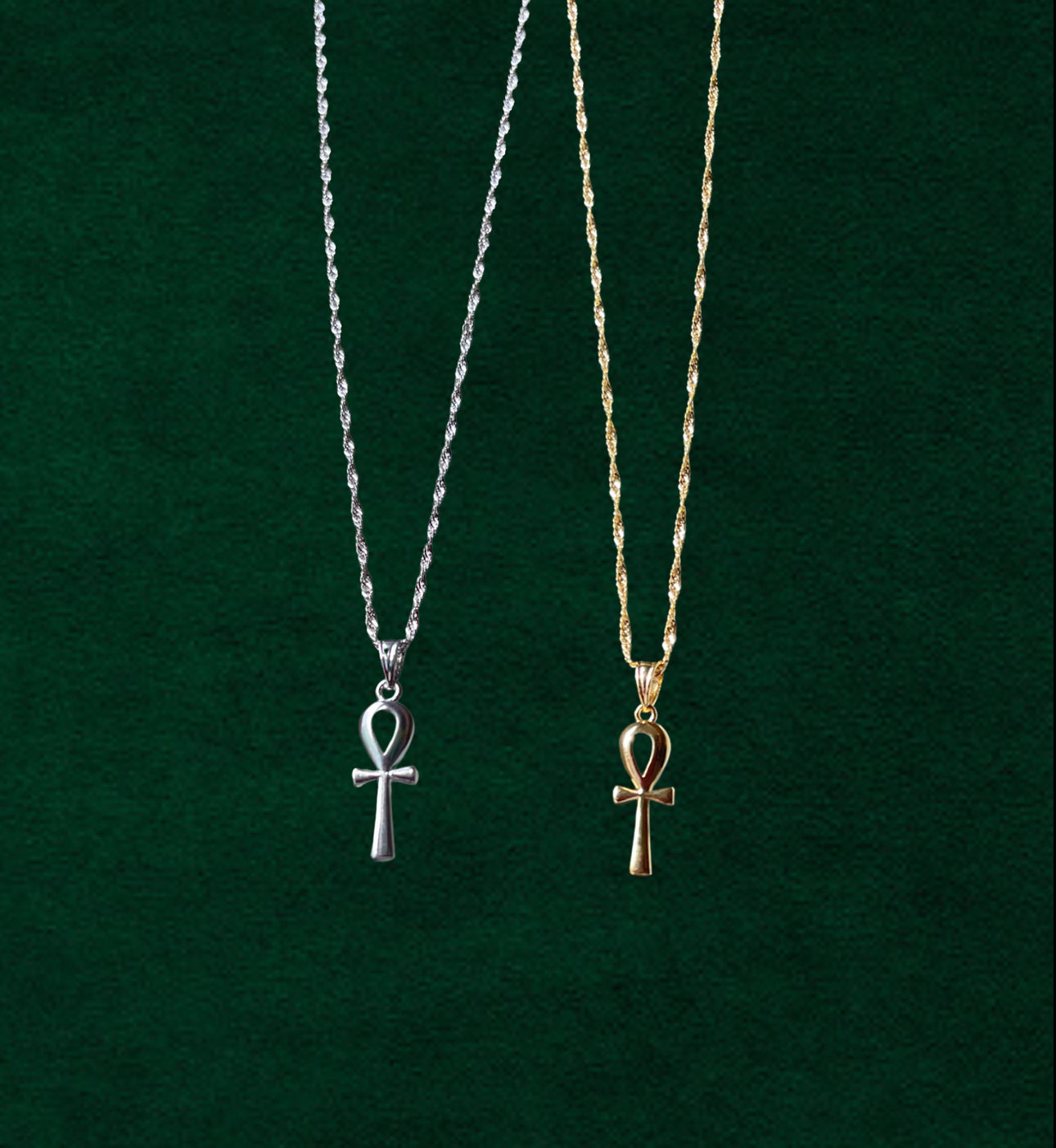 Ankh necklace * NEW 24K Solid GF*