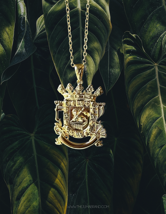 Puerto Rico coat of arms necklace