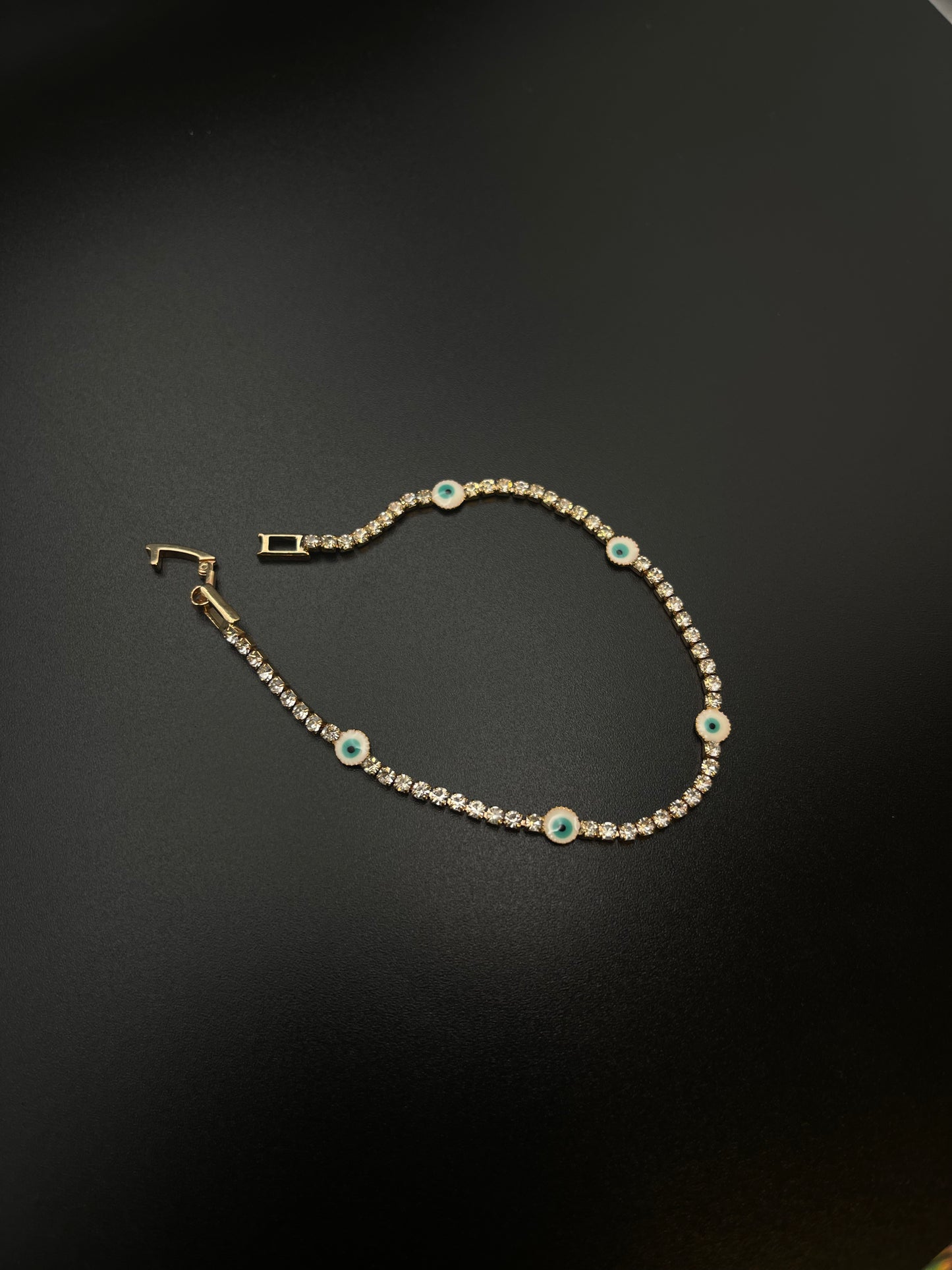 Evil eye diamonte bracelet