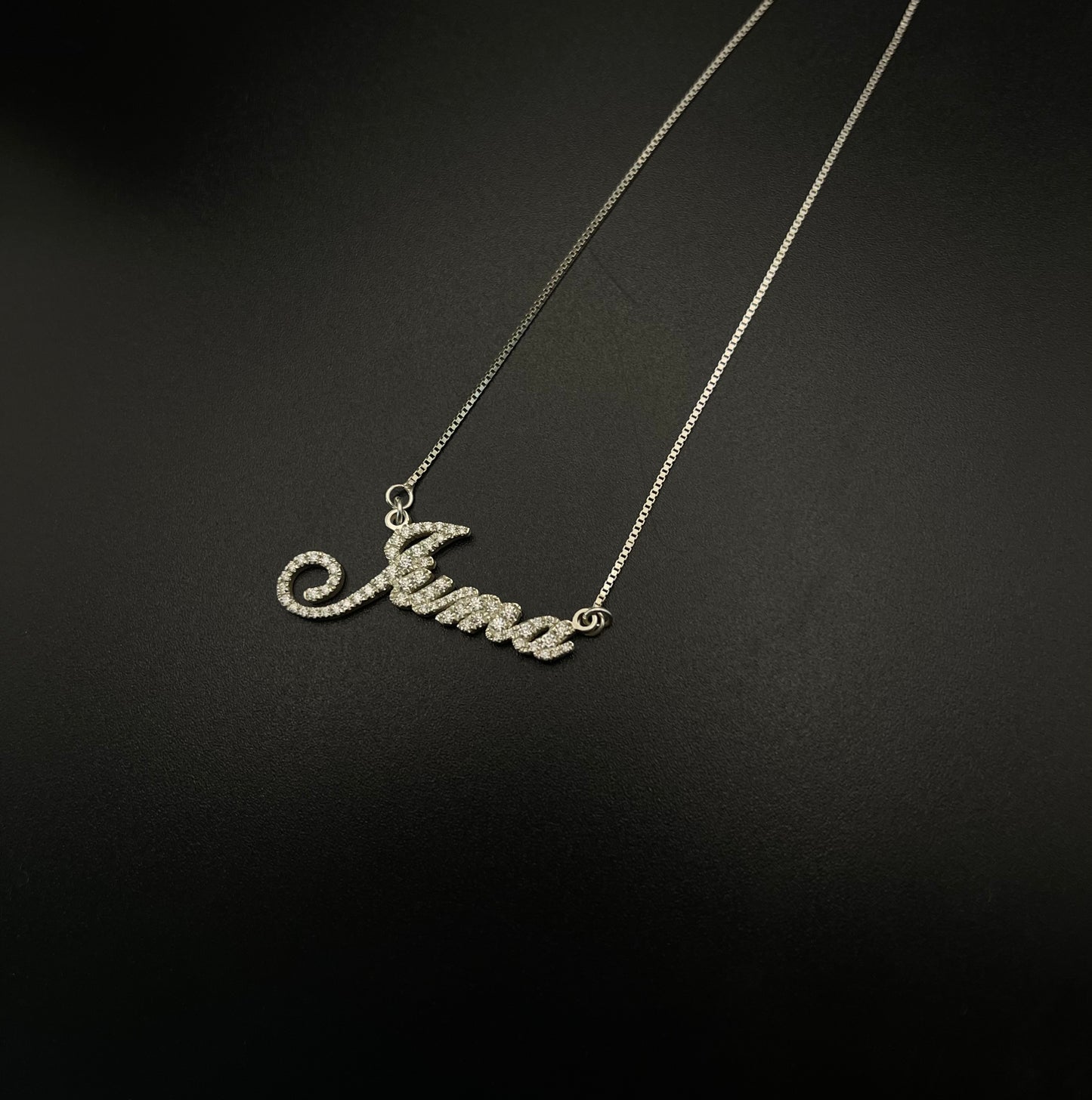 Personalized name pendant - Passes Diamond testers