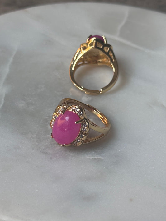 PetalJade Ring - Adjustable