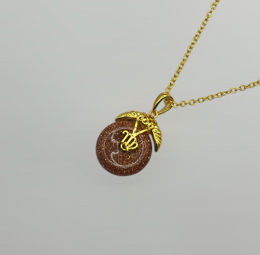 Virgo Jade Necklace 24KGF