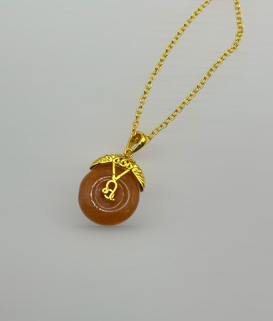 Leo Jade Necklace 24KGF