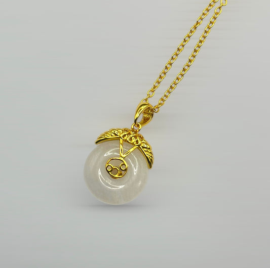 Cancer Jade Necklace 24KGF