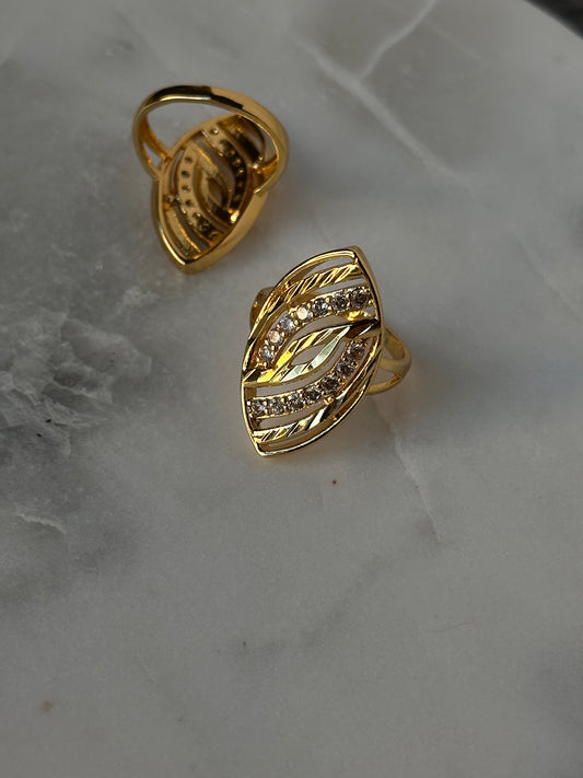Bernice ring - 24kt GP