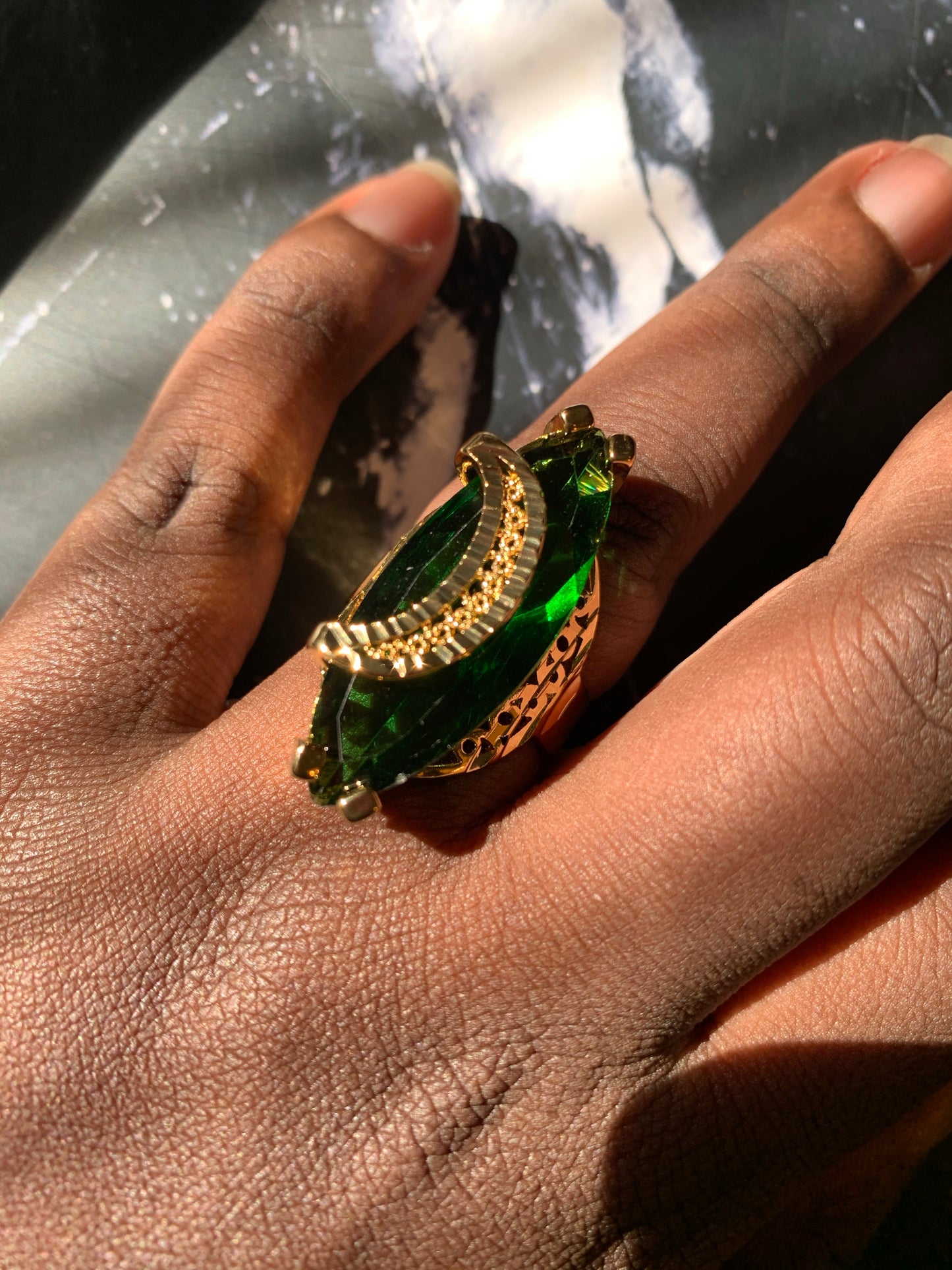 Moon Emerald ring
