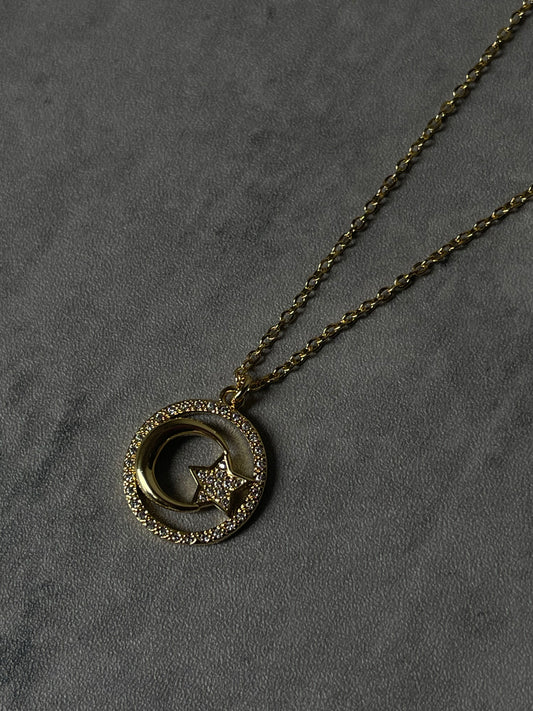 Crescent Moon & Star necklace