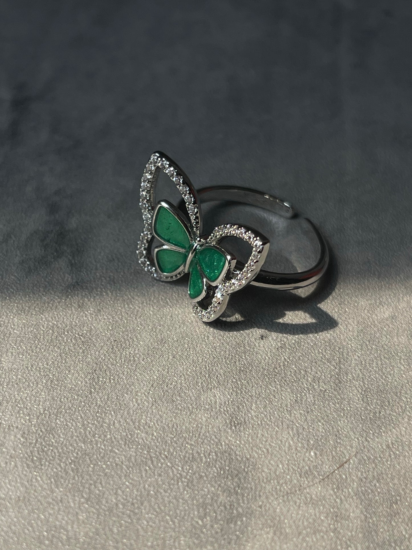 Diamonte Butterfly ring