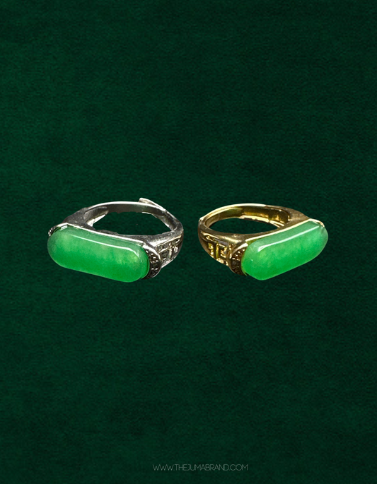 Empress Jade ring 24KGP